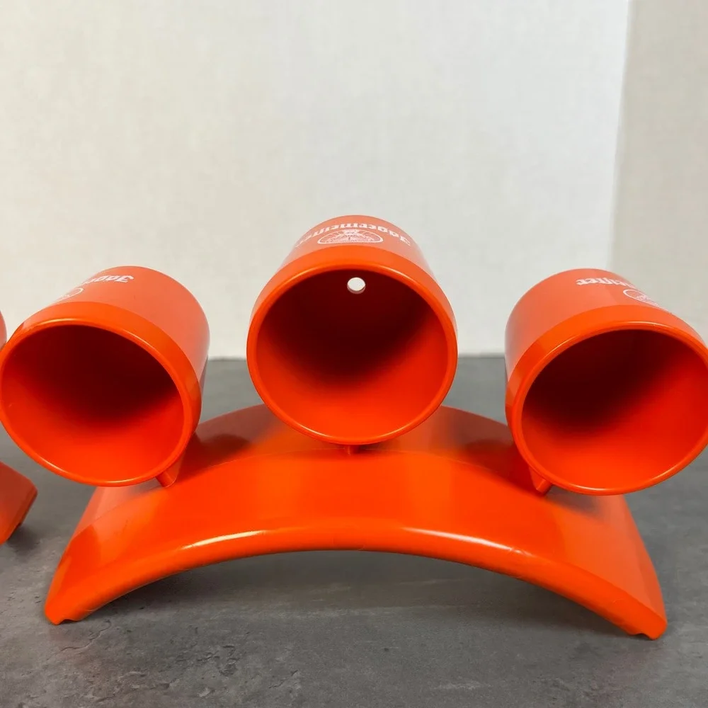 Jägermeister 6 Shooter Orange Shot Glass Holders Barware Set Hip Pants Placement
